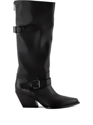 Сапоги с заостренным носком и пряжкой