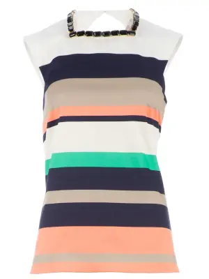 Комплект из полосатых брюк