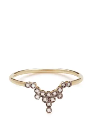 18kt yellow gold Charnières diamond ring