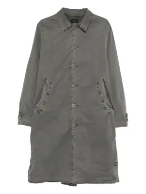 Однобортное пальто на пуговицах