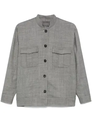 Пиджак с воротником-стойкой