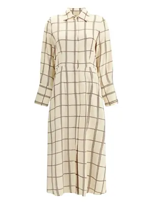 Твиловое платье-рубашка Bordeaux в клетку