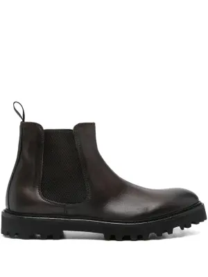 Кожаные ботинки с эластичными вставками