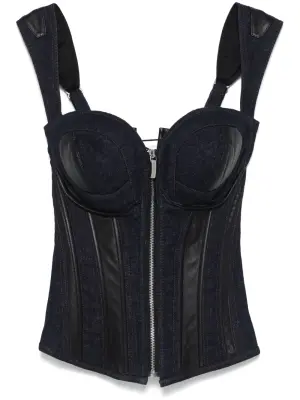 Джинсовый корсет со вставками