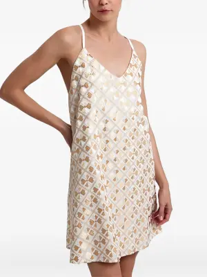 Мини-платье с геометрическим узором