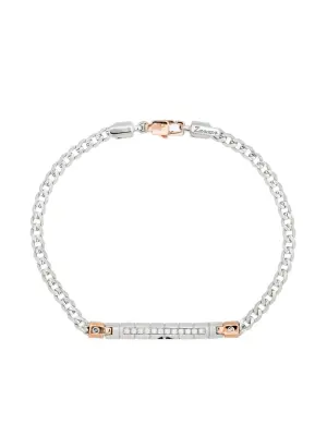 Браслет из белого и розового золота с бриллиантами