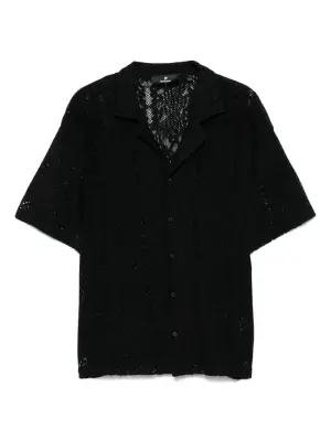 Рубашка в технике кроше