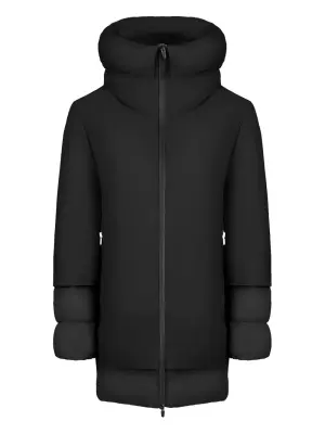 Пуховик с высоким воротником