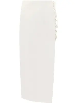 Юбка миди со шнуровкой