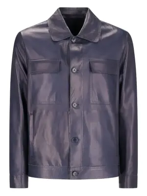 Кожаная куртка-рубашка