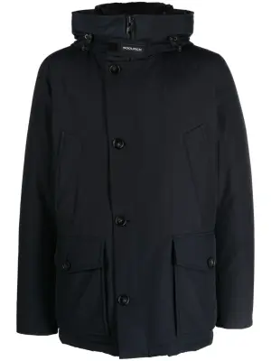 Arctic button-up hooded down jacket