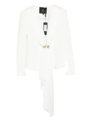 Драпированный жакет с бисерной отделкой