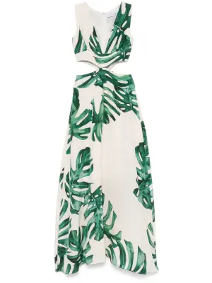 Платье макси с вырезом