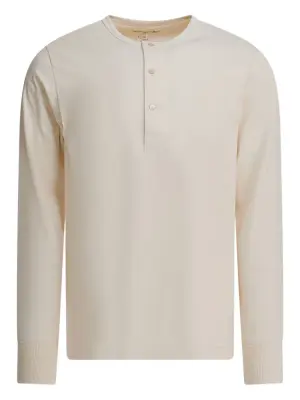 Футболка на пуговицах с длинными рукавами