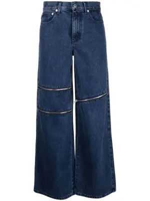 джинсы с молниями