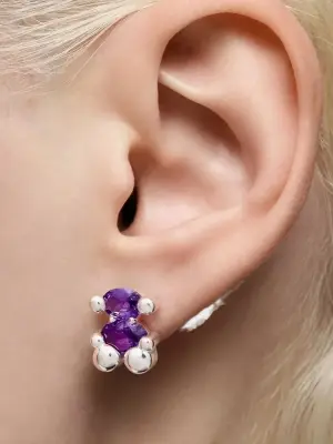 Серьги с сапфирами