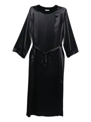 Атласное платье миди