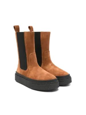 Замшевые ботинки