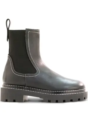 Ботинки с контрастной строчкой