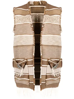 Трикотажный жилет в полоску