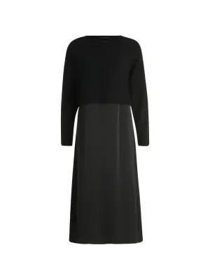 Платье миди с длинными рукавами