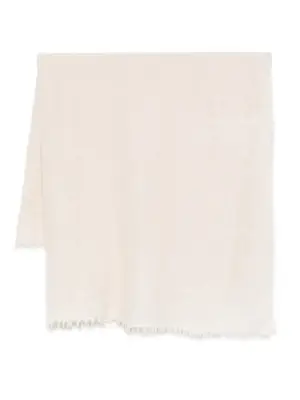 Кашемировый шарф с бахромой