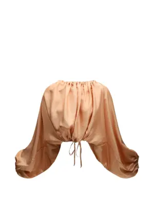 Блузка Paloma с рукавами "епископ" и застежкой на завязках