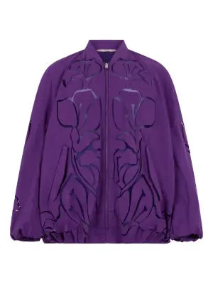 Бомбер с цветочным принтом