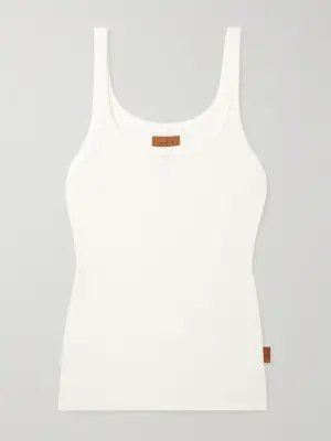 Трикотажный топ-майка из модала в рубчик The Undershirt