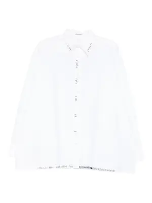 Рубашка с отделкой строчкой