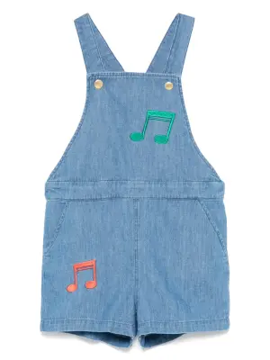 Джинсовый ромпер с вышивкой