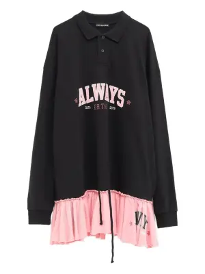 Платье мини с оборками