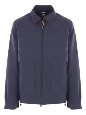 Куртка на молнии с косым воротником