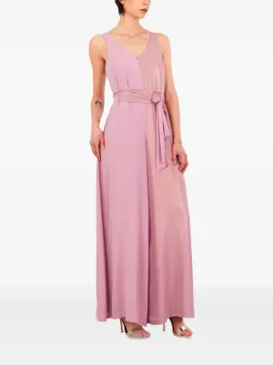 Двухцветный комбинезон с поясом