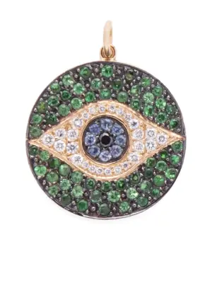 Золотая подвеска Evil Eye с камнями
