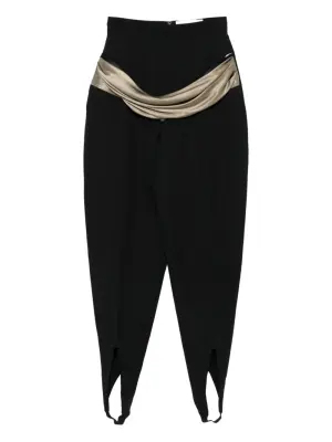 Брюки со штрипками и драпировкой