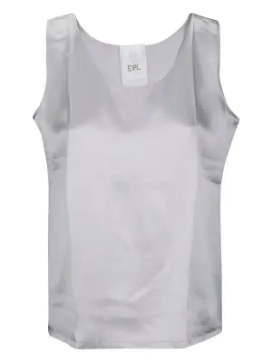 Шелковый топ без рукавов