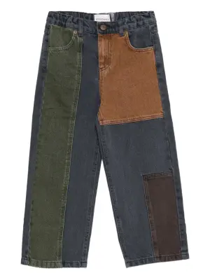Джинсы с панелями в стиле колор-блок
