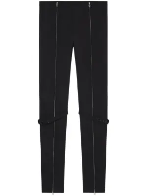 Брюки из смесовой шерсти с молниями