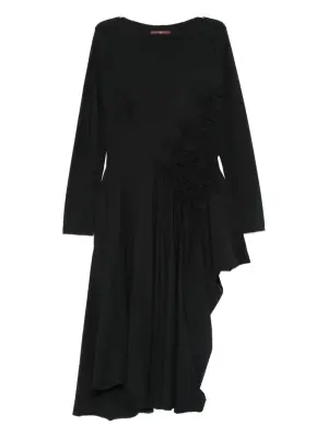 Асимметричное платье с драпировкой
