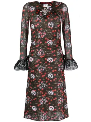 Полупрозрачное платье миди Windsucker