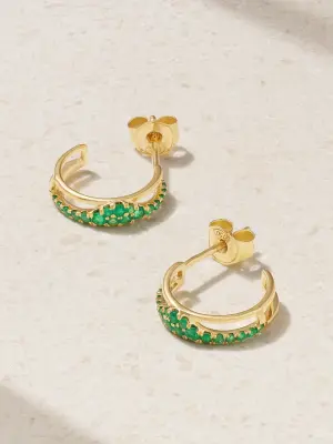 Серьги-кольца Berceau из золота 18 карат с изумрудами