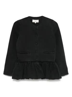 Джинсовый жакет с баской