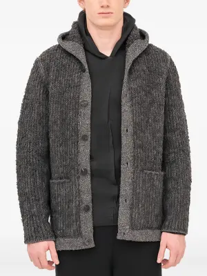 Худи на пуговицах с капюшоном