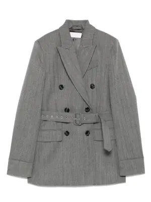 двубортный блейзер с поясом