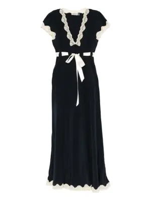 Платье миди Marlice с кружевной отделкой и завязками