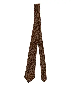 Галстук из шерсти с геометрическим узором