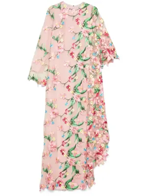 Пальто с цветочной вышивкой