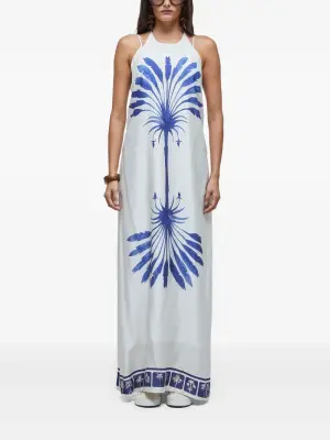 Платье макси с принтом