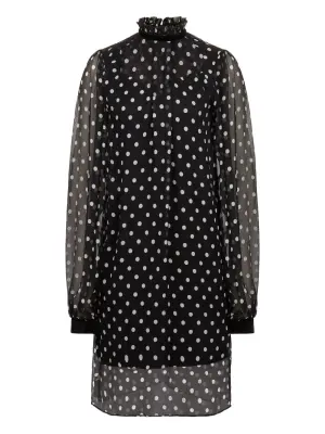 Платье мини в горох